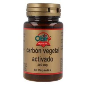 Carbón vegetal activado 200mg. 60cápsulas